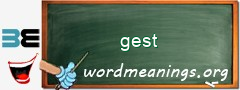 WordMeaning blackboard for gest